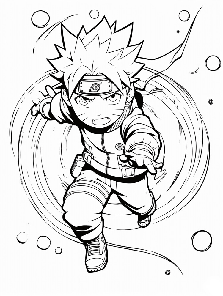 Desenho de Naruto para imprimir