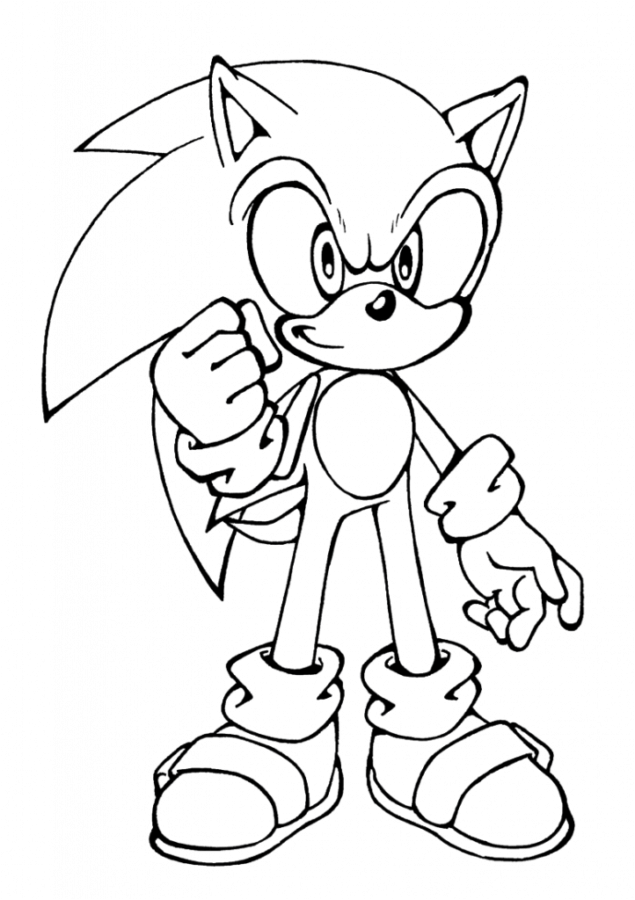 Desenho de Sonic para imprimir