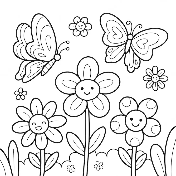 Desenho de Flores para imprimir