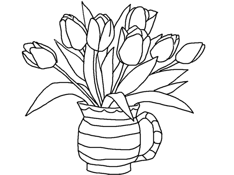 Desenho de Flores para imprimir