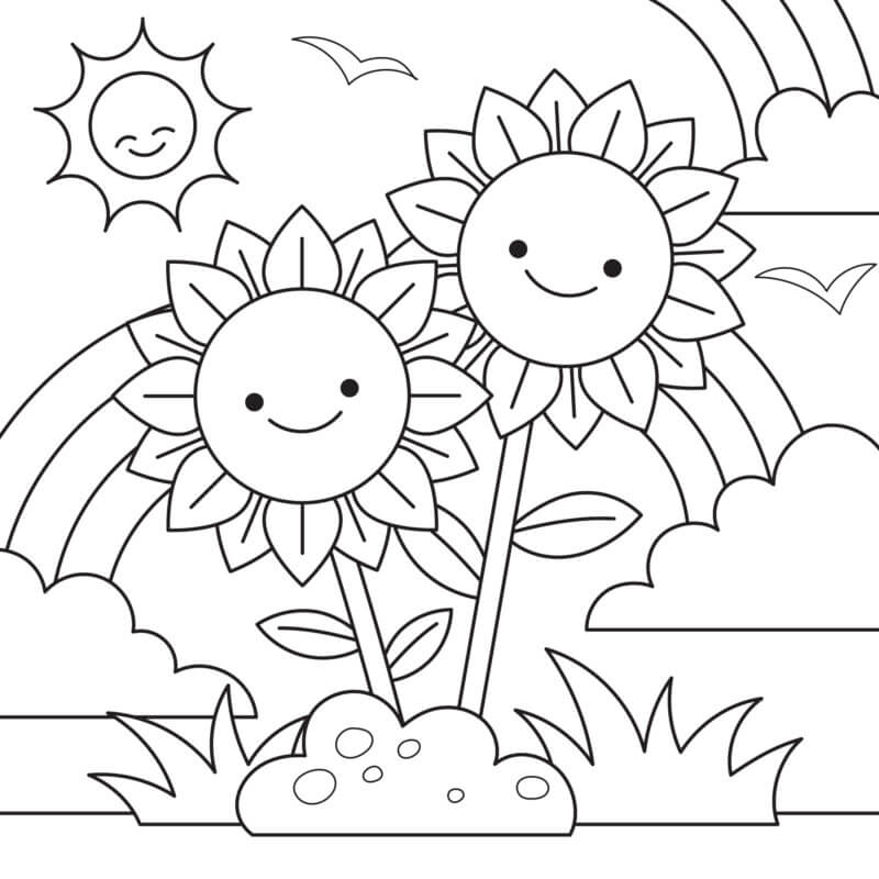 Desenho de Flores para imprimir