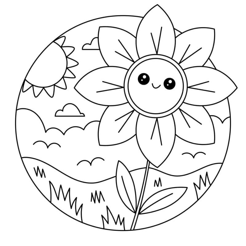 Desenho de Flores para imprimir