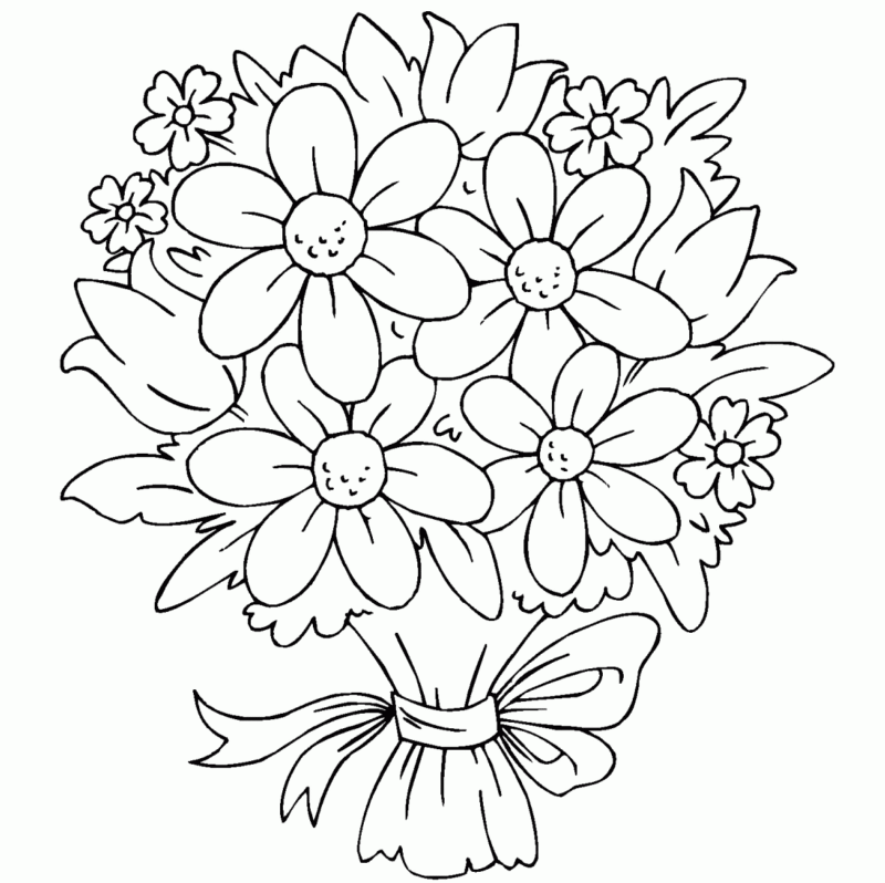 Desenho de Flores para imprimir