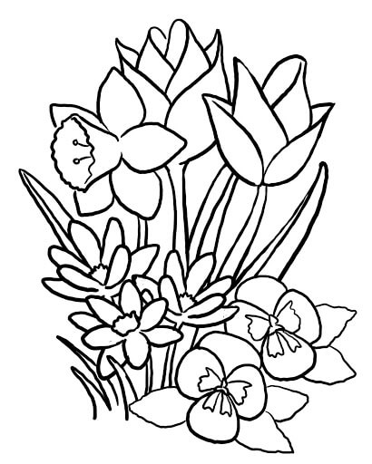 Desenho de Flores para imprimir