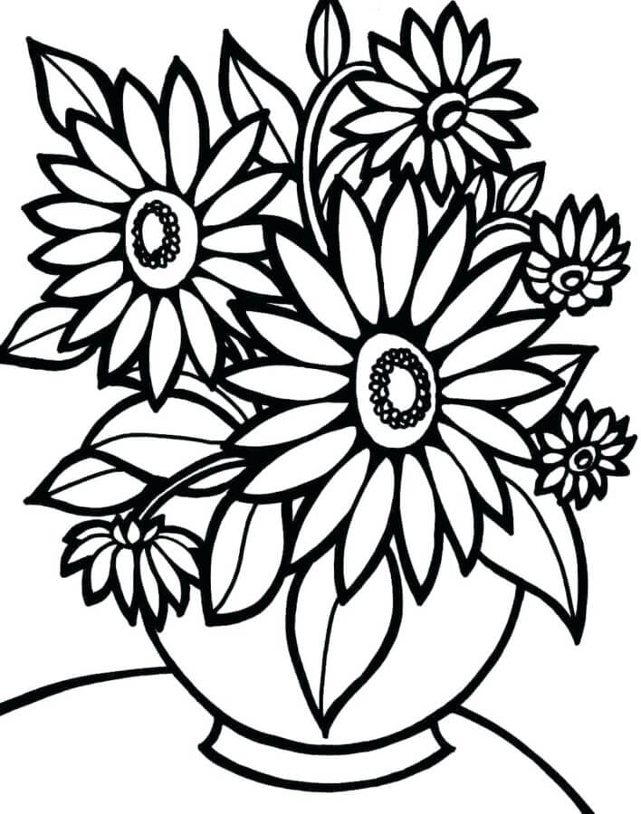 Desenho de Flores para imprimir