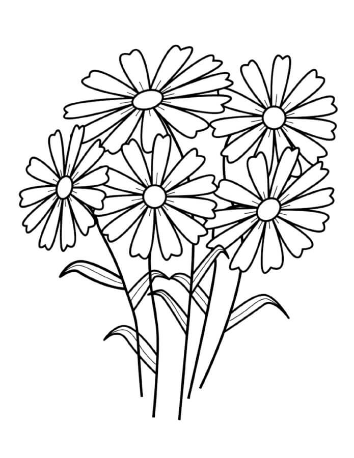 Desenho de Flores para imprimir
