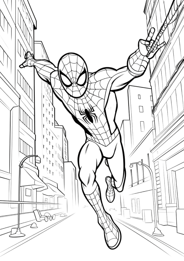 Desenho de Homem-Aranha (Spider-Man) para imprimir
