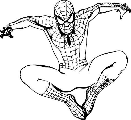 Desenho de Homem-Aranha (Spider-Man) para imprimir