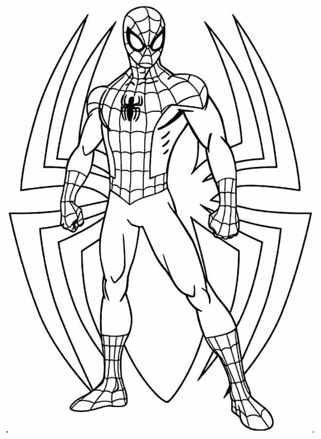 Desenho de Homem-Aranha (Spider-Man) para imprimir
