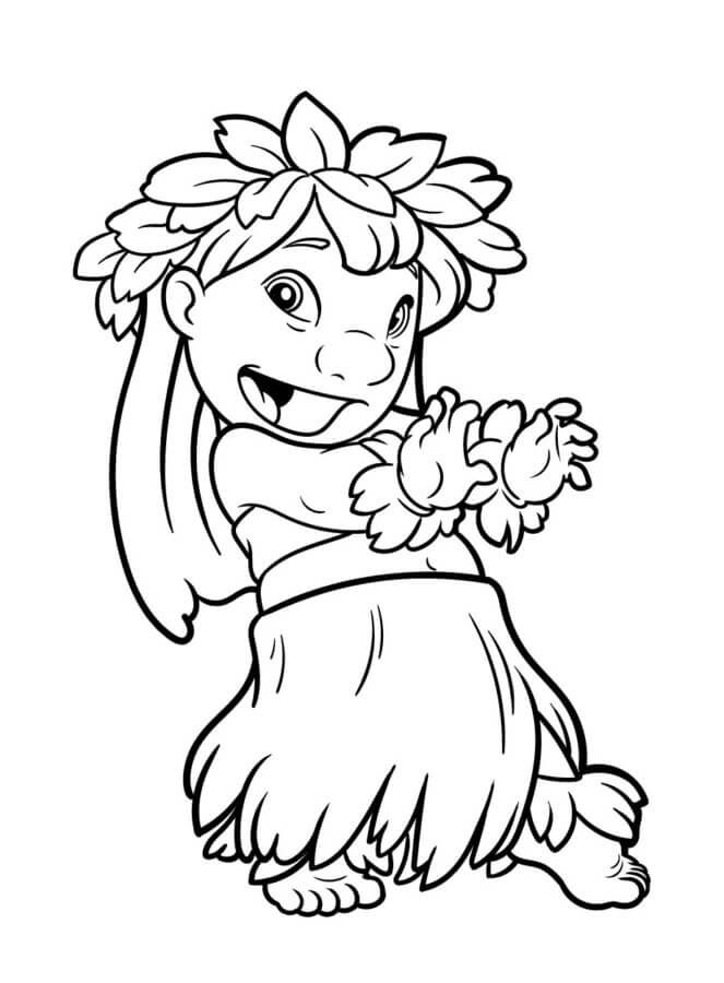 Desenho de Lilo & Stitch para imprimir