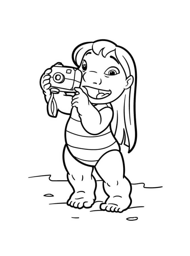 Desenho de Lilo & Stitch para imprimir