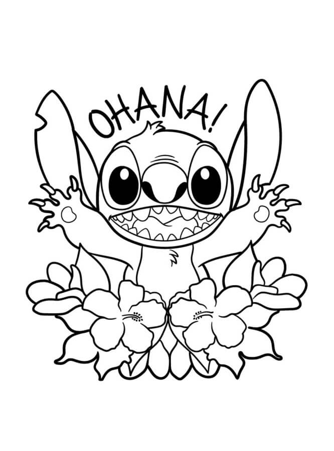 Desenho de Lilo & Stitch para imprimir