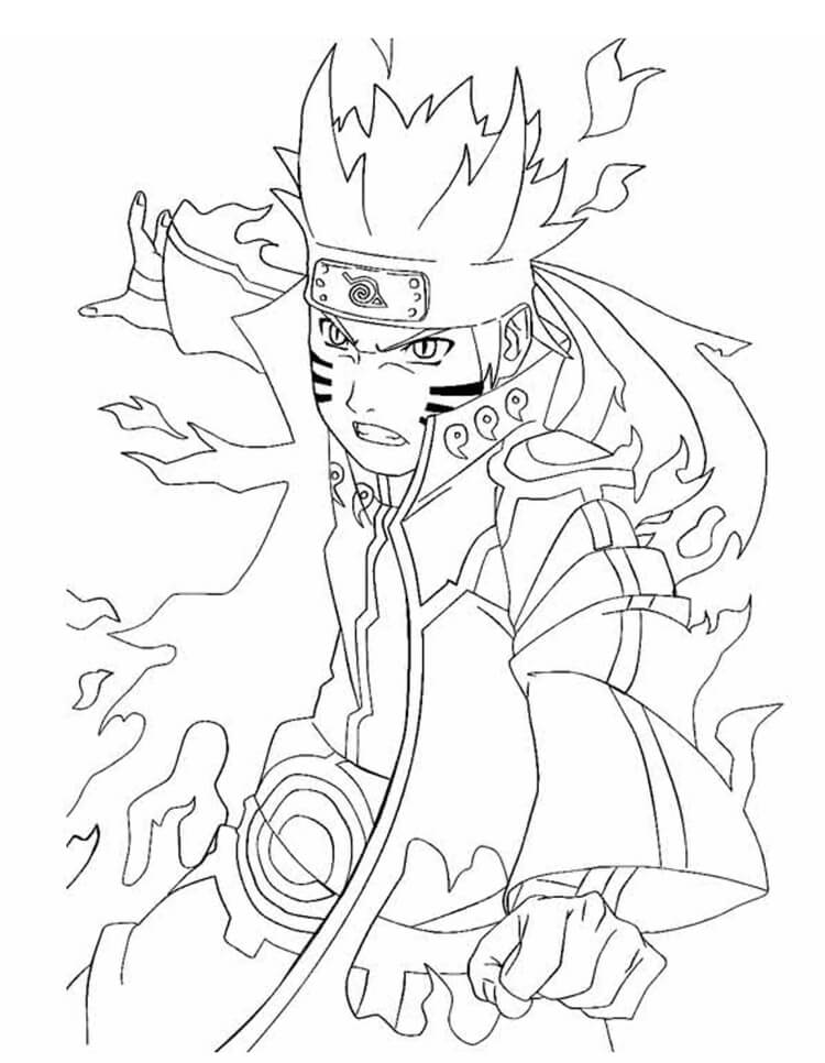 Desenho de Naruto para imprimir