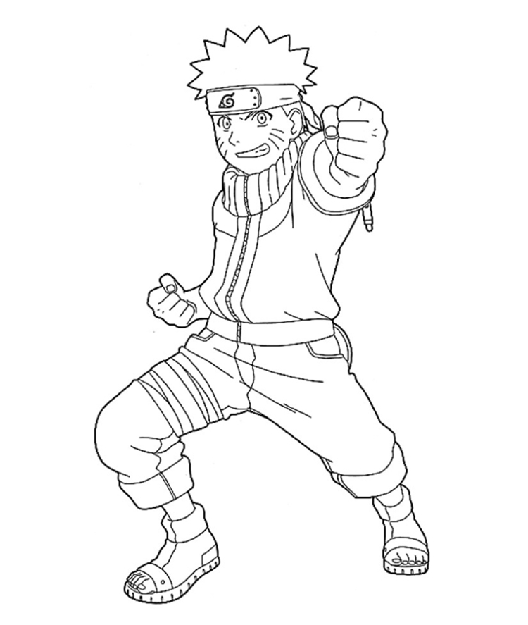 Desenho de Naruto para imprimir