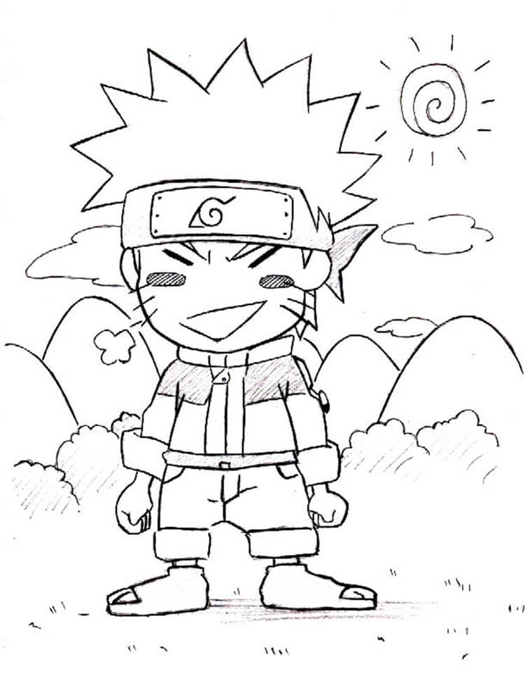 Desenho de Naruto para imprimir