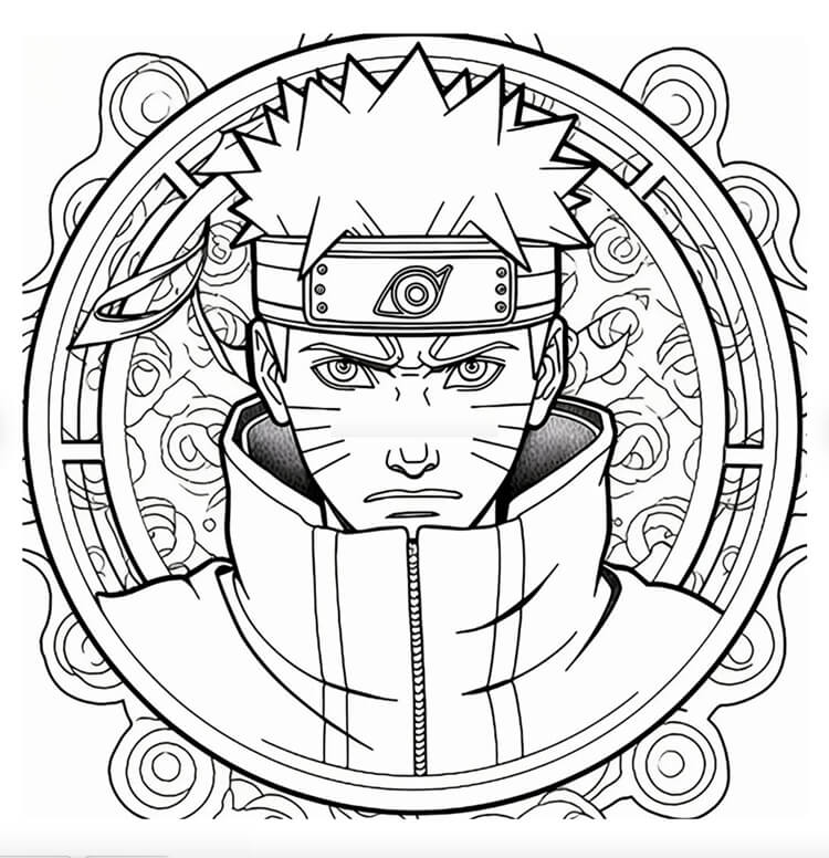 Desenho de Naruto para imprimir