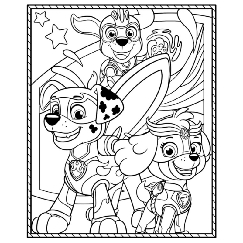 desenho para colorir patrulha canina super filhotes