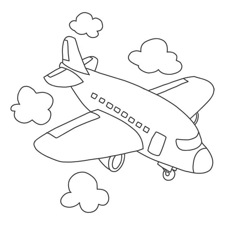 Desenho de Avião para imprimir