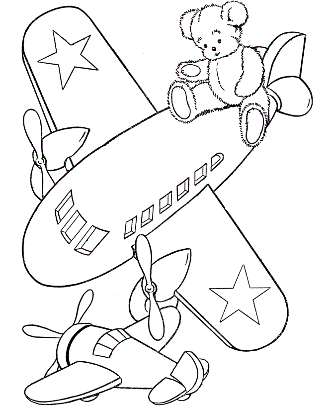 Desenho de Avião para imprimir