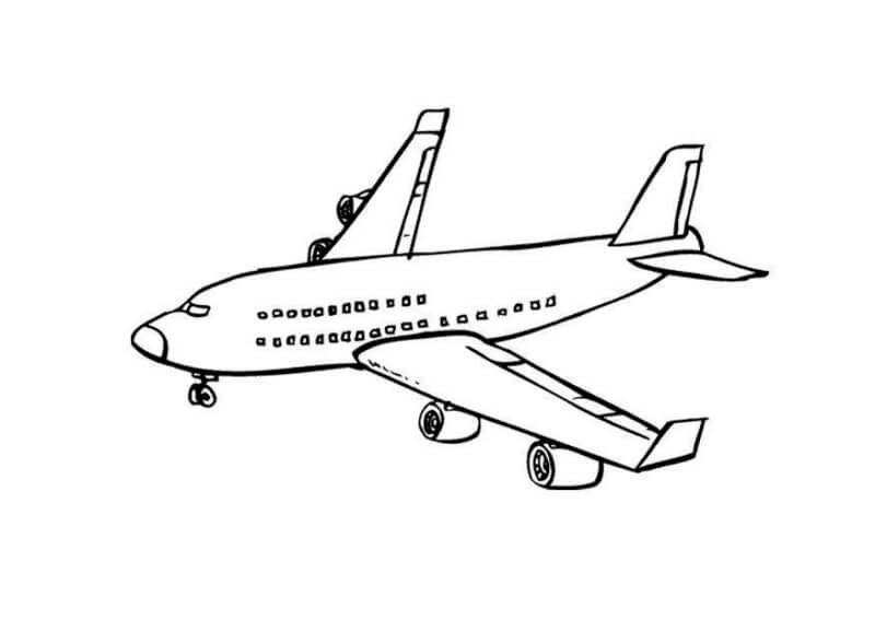 Desenho de Avião para imprimir