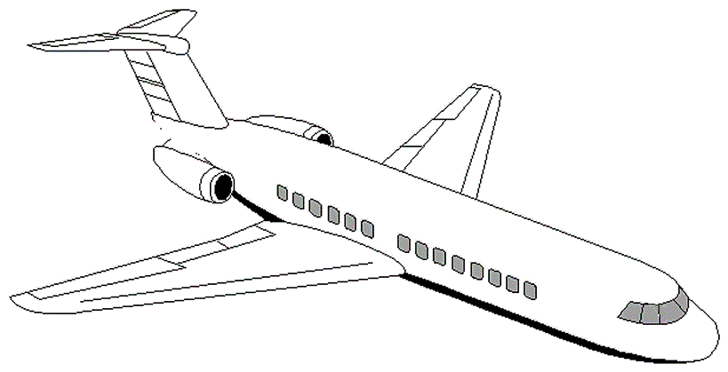 Desenho de Avião para imprimir