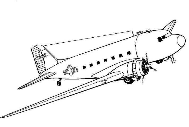 Desenho de Avião para imprimir