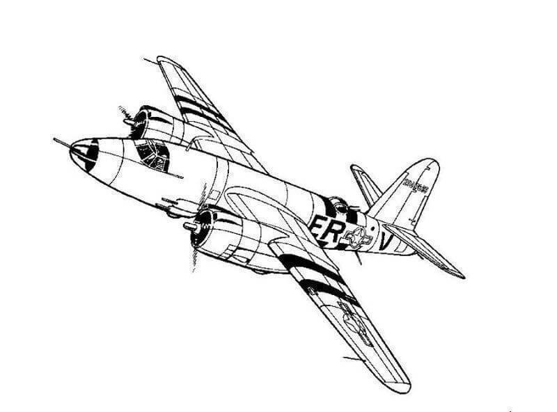 Desenho de Avião para imprimir