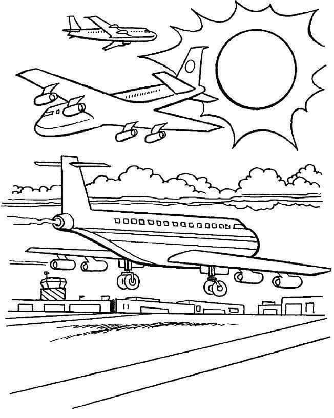 Desenho de Avião para imprimir