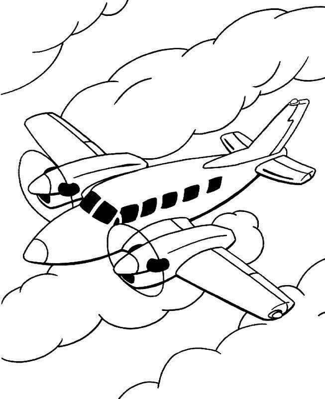 Desenho de Avião para imprimir