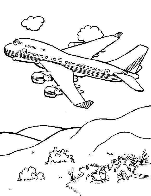 Desenho de Avião para imprimir