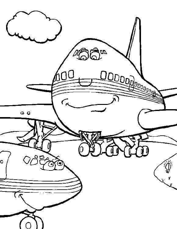 Desenho de Avião para imprimir