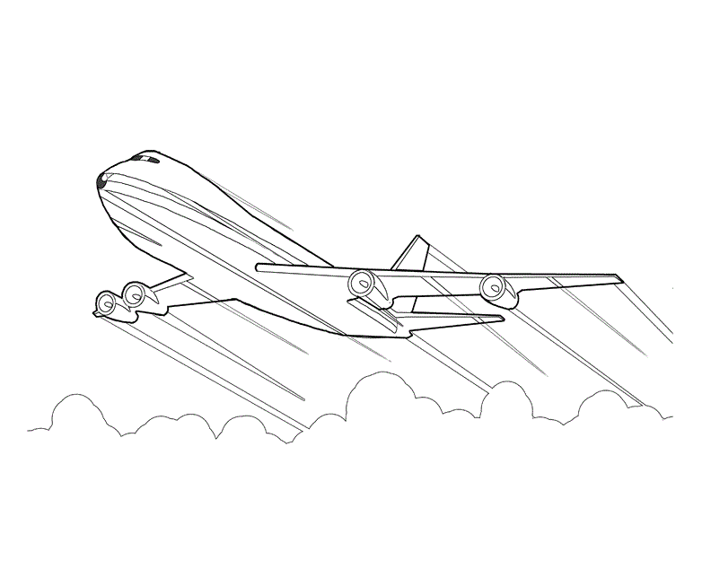 Desenho de Avião para imprimir