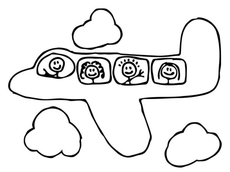 Desenho de Avião para imprimir