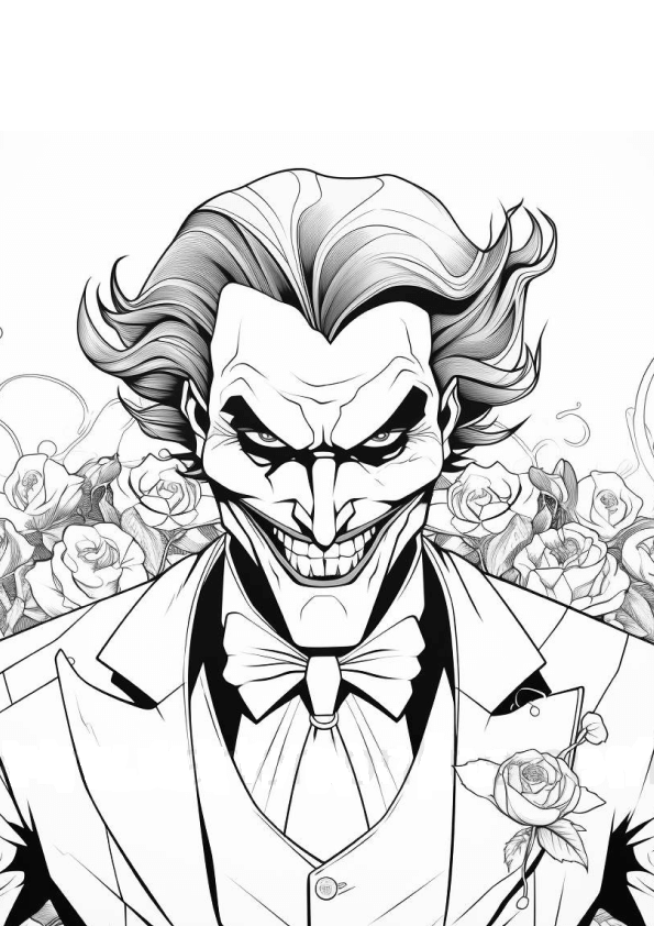 Desenho de Coringa para imprimir