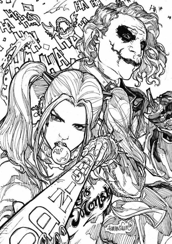 Desenho de Coringa para imprimir