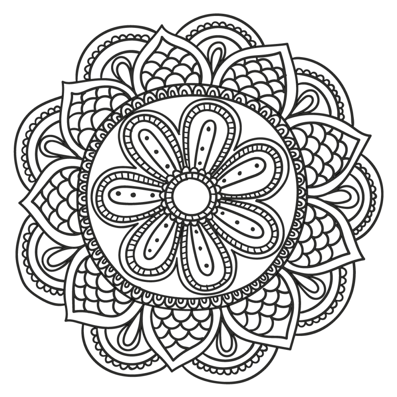 Desenho de Mandalas para imprimir
