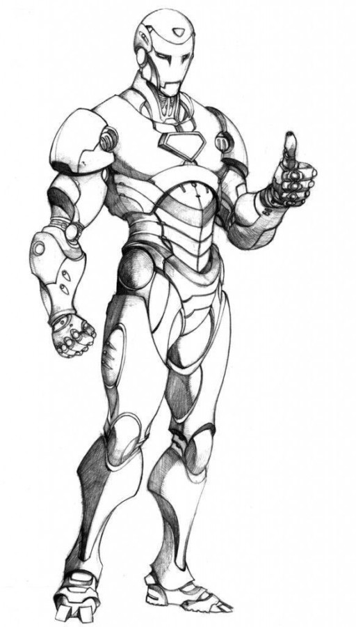 Desenho de Homem de Ferro para imprimir