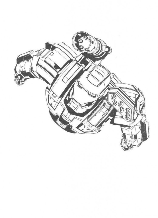 Desenho de Homem de Ferro para imprimir
