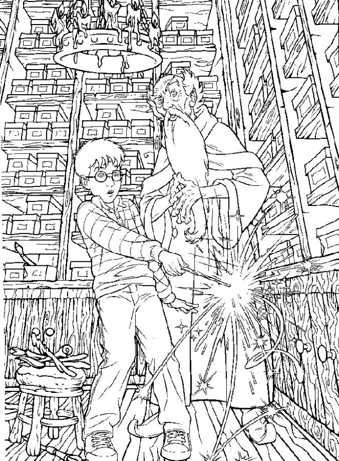 Desenho de Harry Potter para imprimir