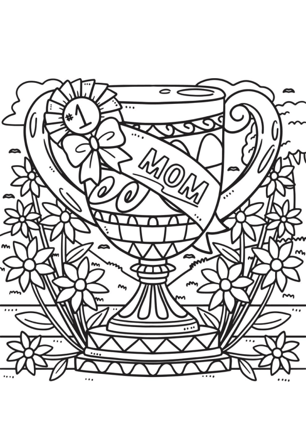 Desenho de Mães para imprimir