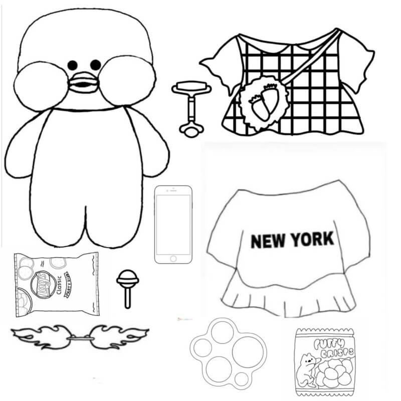 Desenho de Paper Duck para imprimir