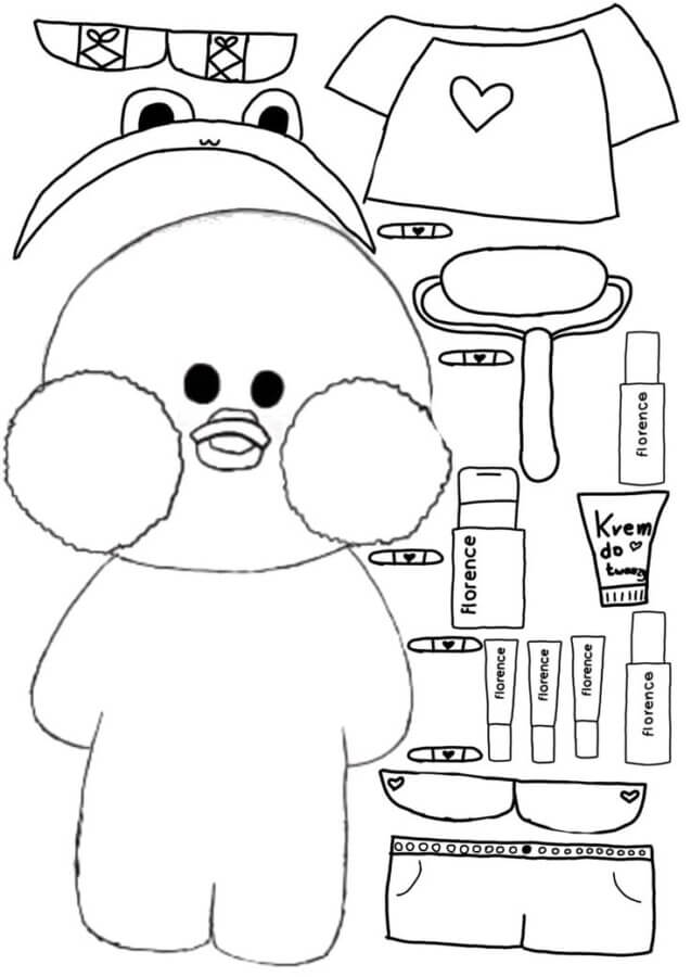 Desenho de Paper Duck para imprimir