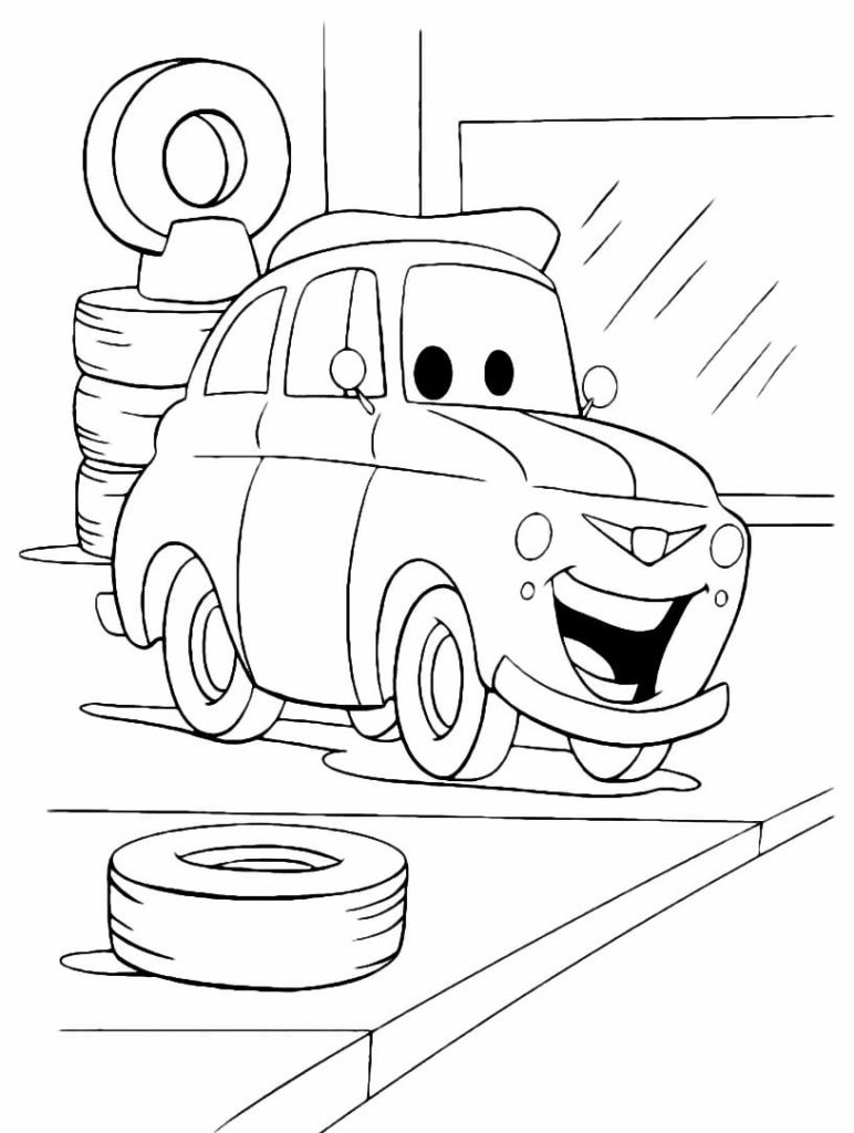 desenho para colorir carros disney