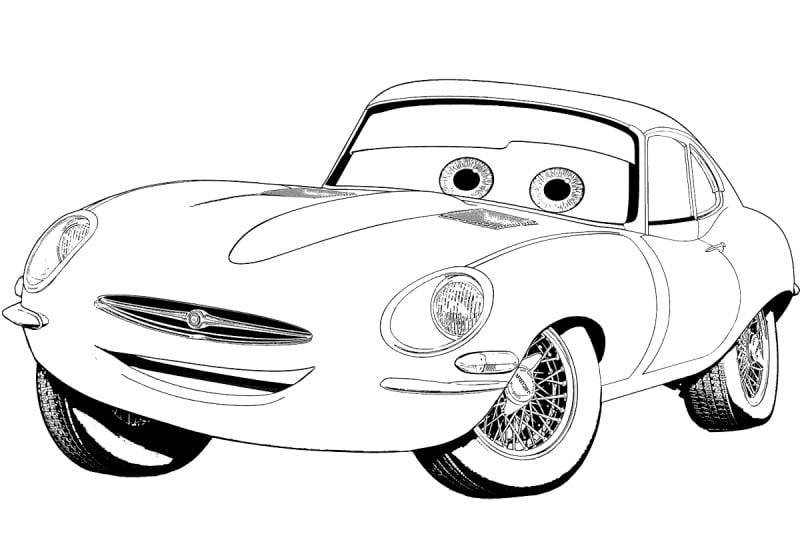 desenho para colorir carros disney