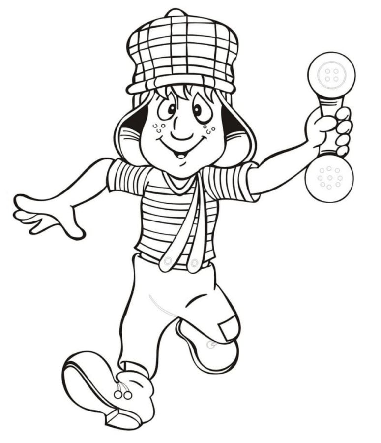 desenho para colorir do chaves