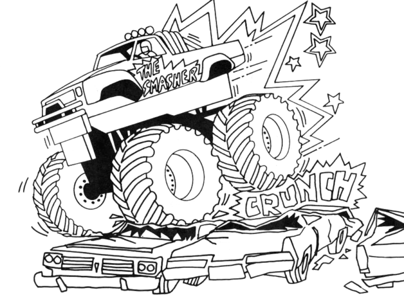 Desenho de Monster Truck para imprimir