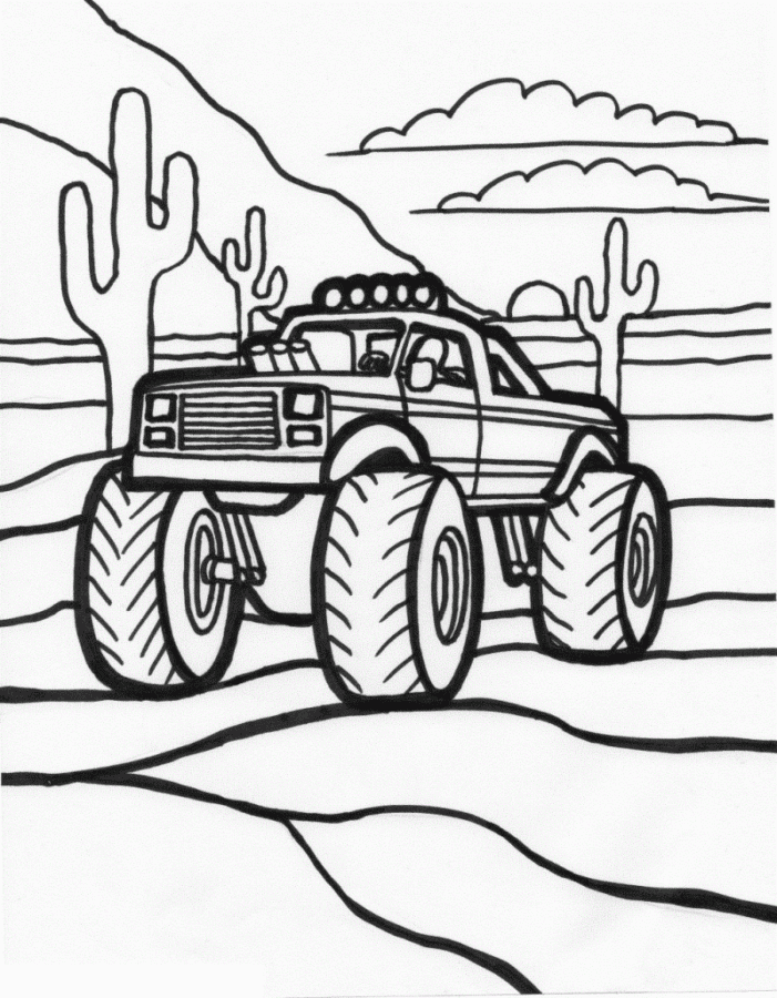 Desenho de Monster Truck para imprimir