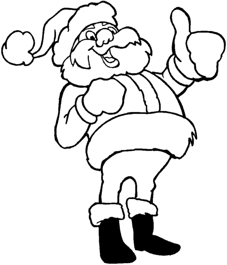 Desenho de Papai Noel para imprimir