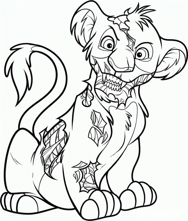 Desenho de Simba para imprimir