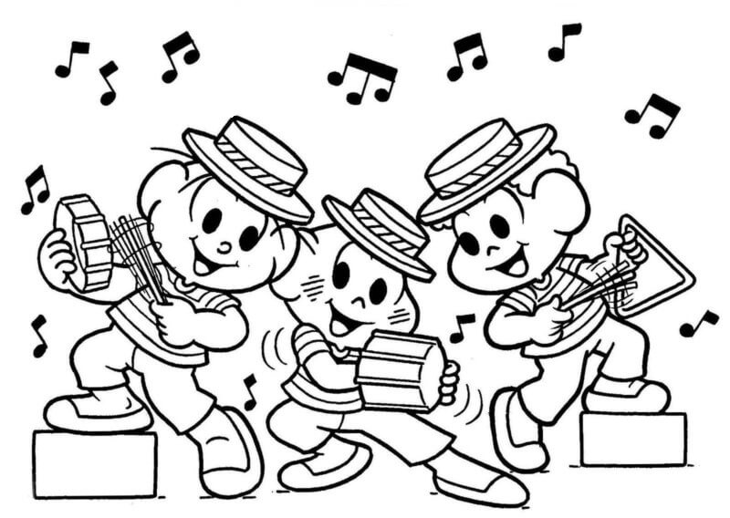 Desenho de Turma da Mônica para imprimir